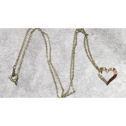 Minimalist Gold Open Heart Pendant Necklace