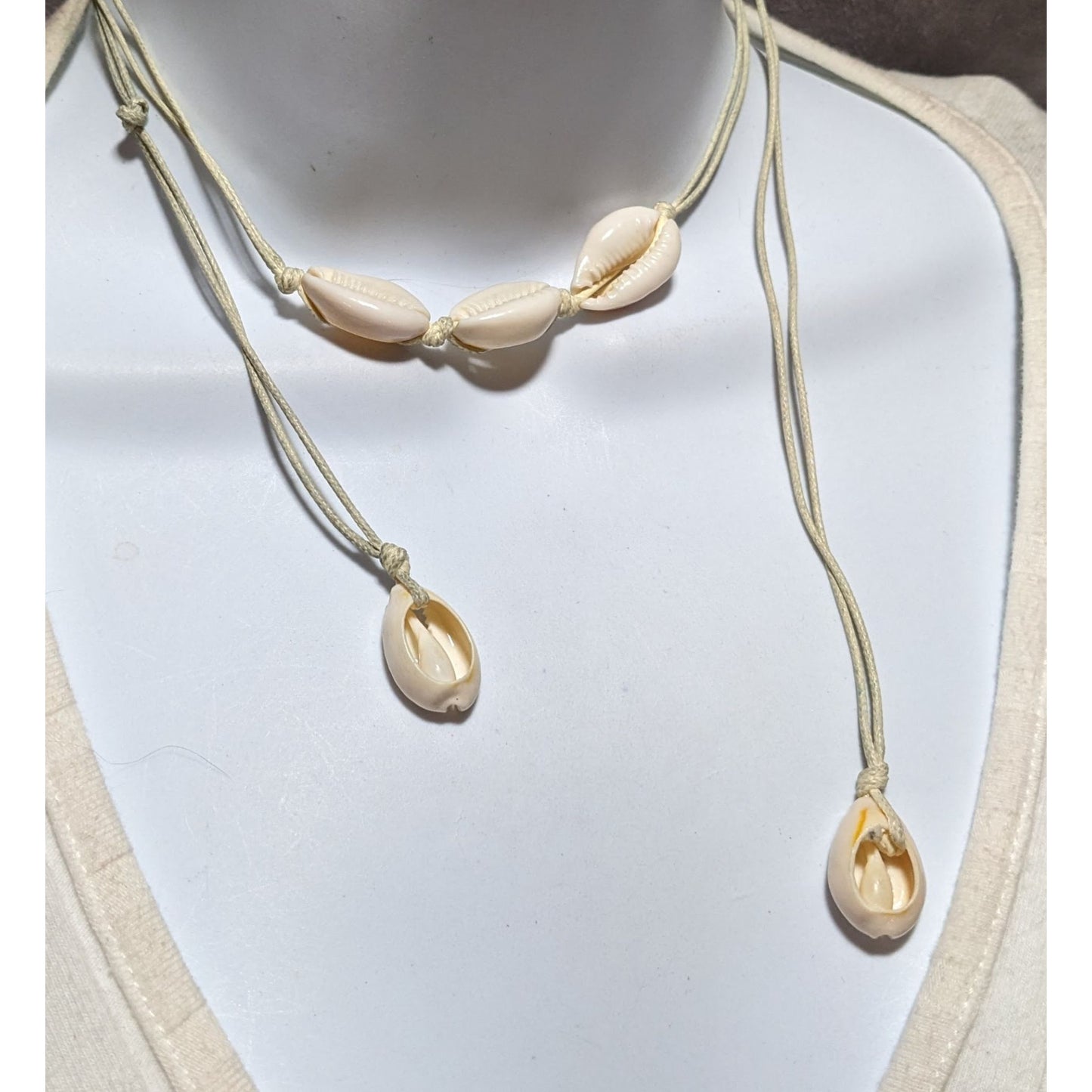 Handmade Cowrie Shell Wrap Necklace