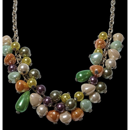 Pier 1 Imports Pastel Pearl Cluster Necklace