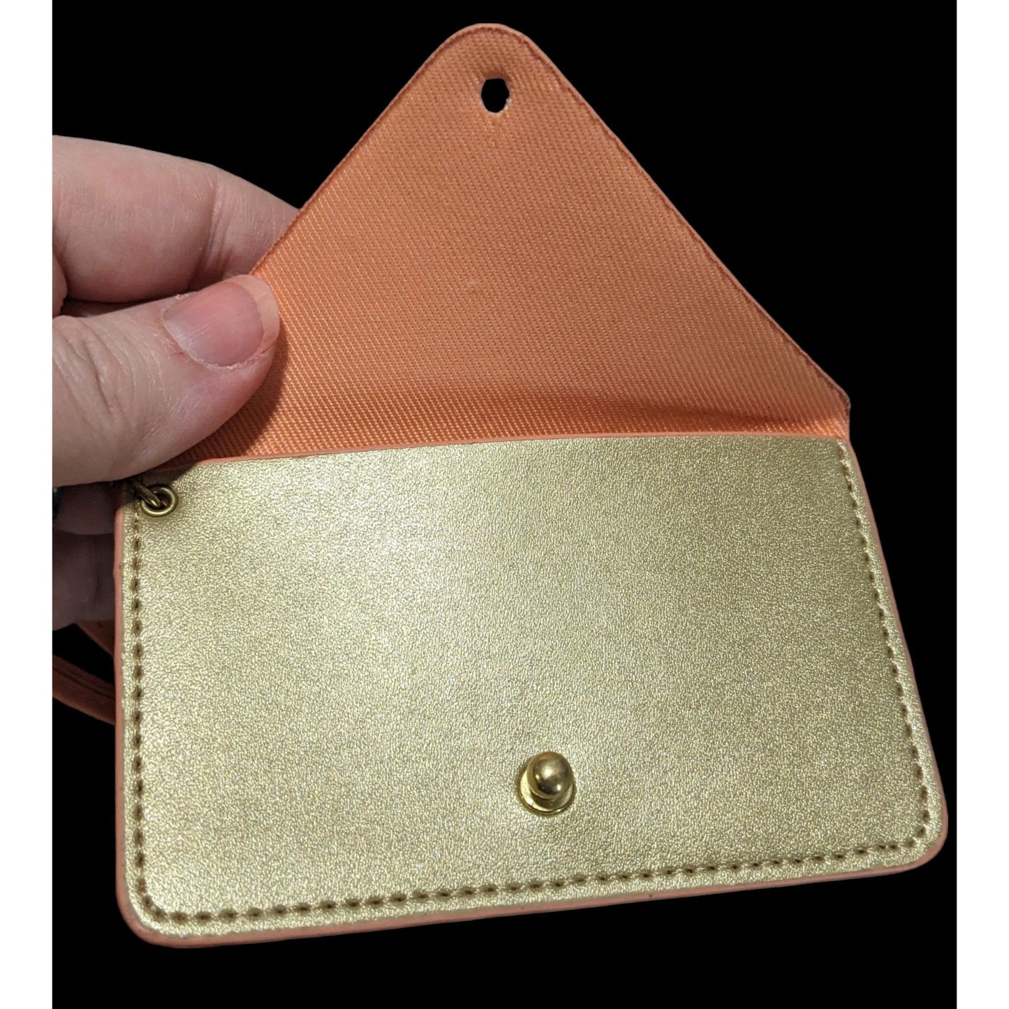 Minor History Peach And Gold Wristlet