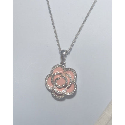 Roman Pink Flower Necklace