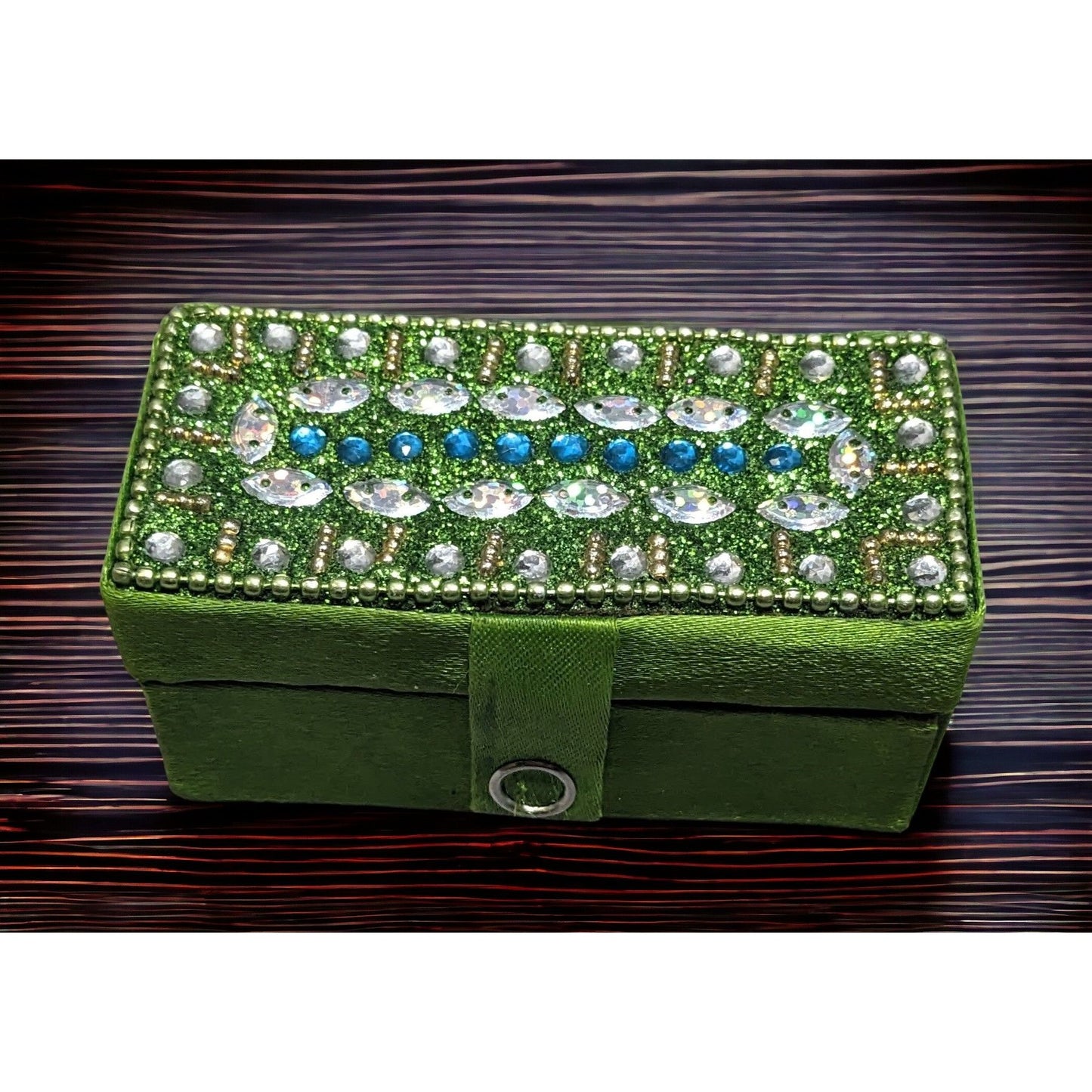 Sparkly Green Mirrored Lipstick Case