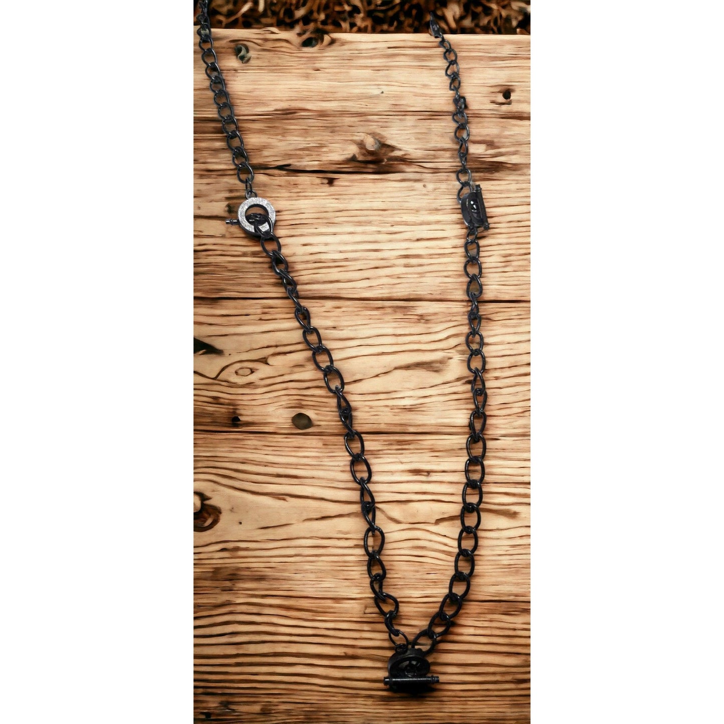 Black Toggle Chain Necklace