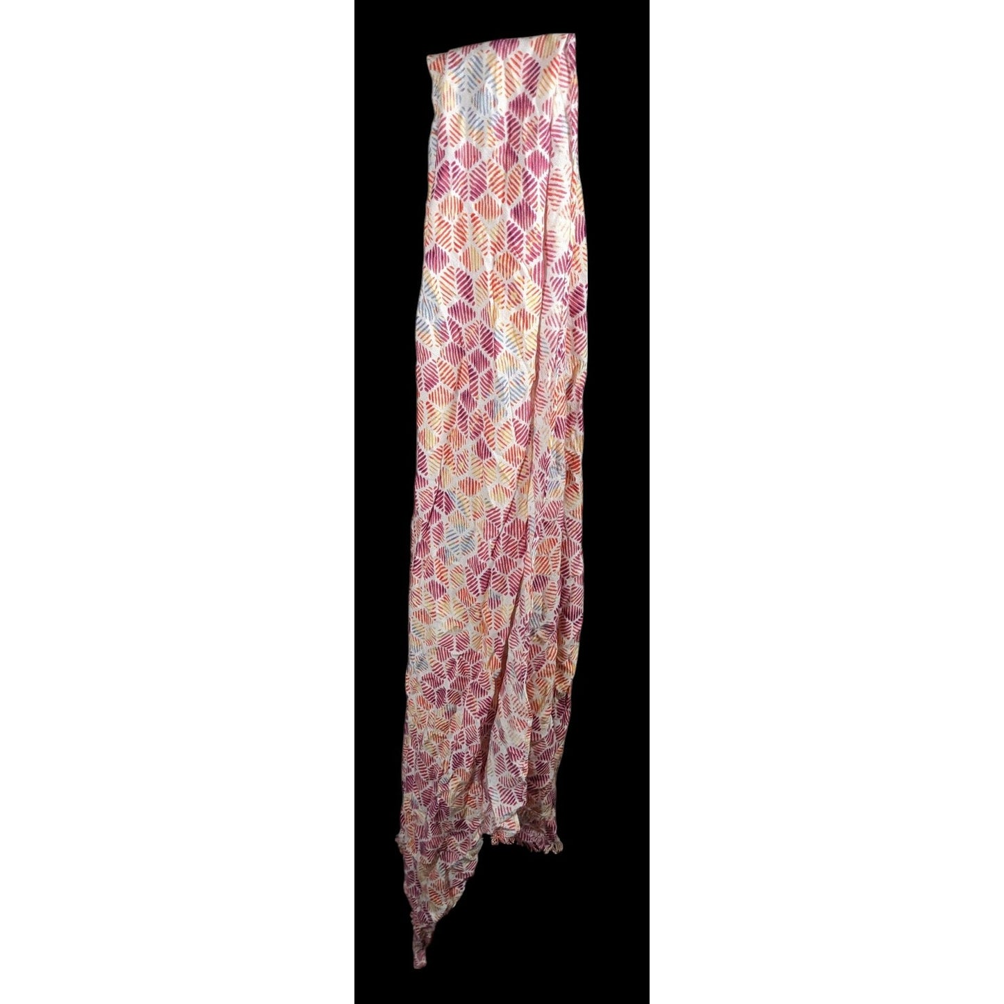 Warm Tone Floral Rainbow Print Lightweight Scarf
