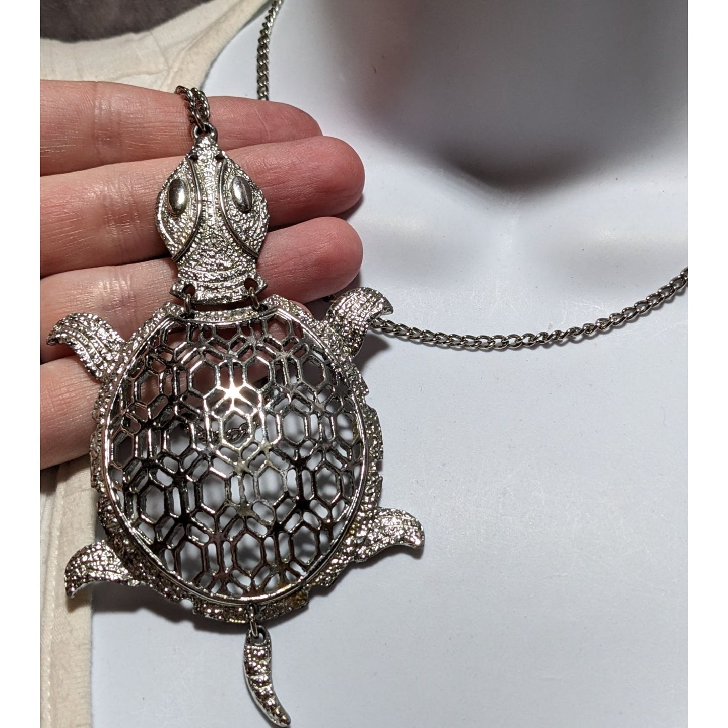 Vintage Articulated Turtle Necklace