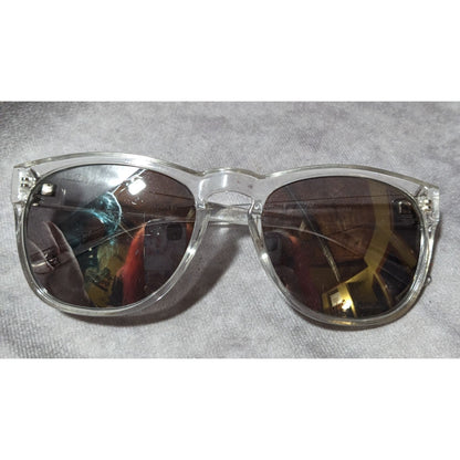 Foster Grant Clear Frame Mirror Lens Sunglasses