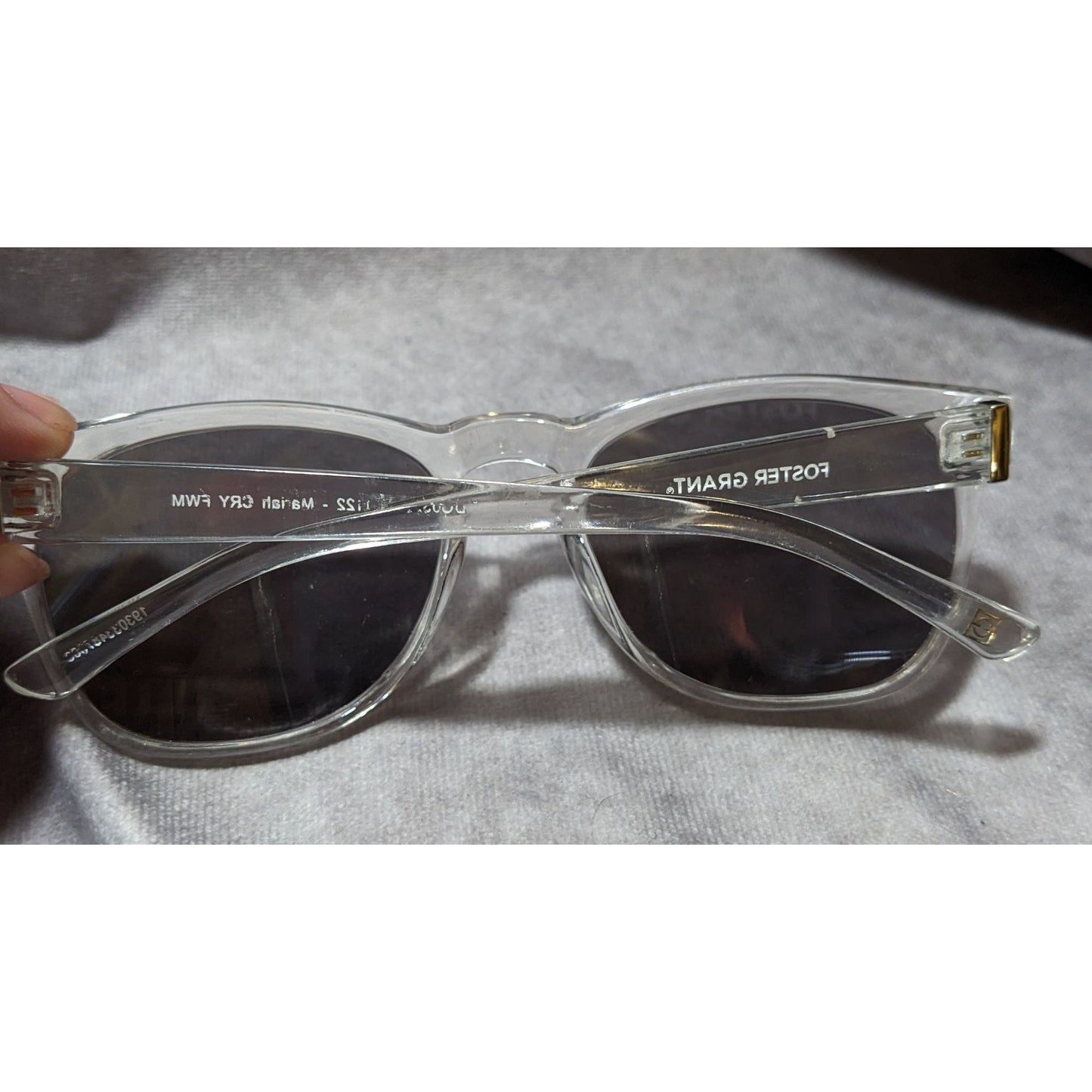 Foster Grant Clear Frame Mirror Lens Sunglasses