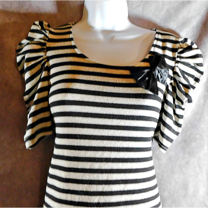 Miss Line Paris 80's Style Striped Dress.