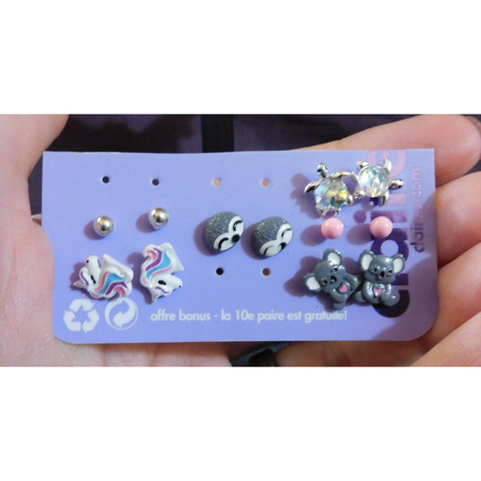 Claire's Fantasy Animal Themed Earrings 6 Pairs