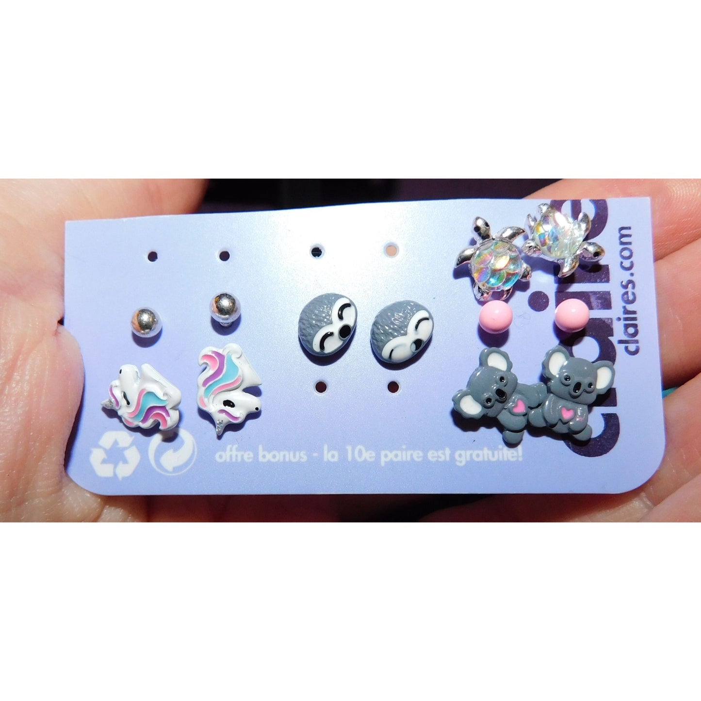 Claire's Fantasy Animal Themed Earrings 6 Pairs