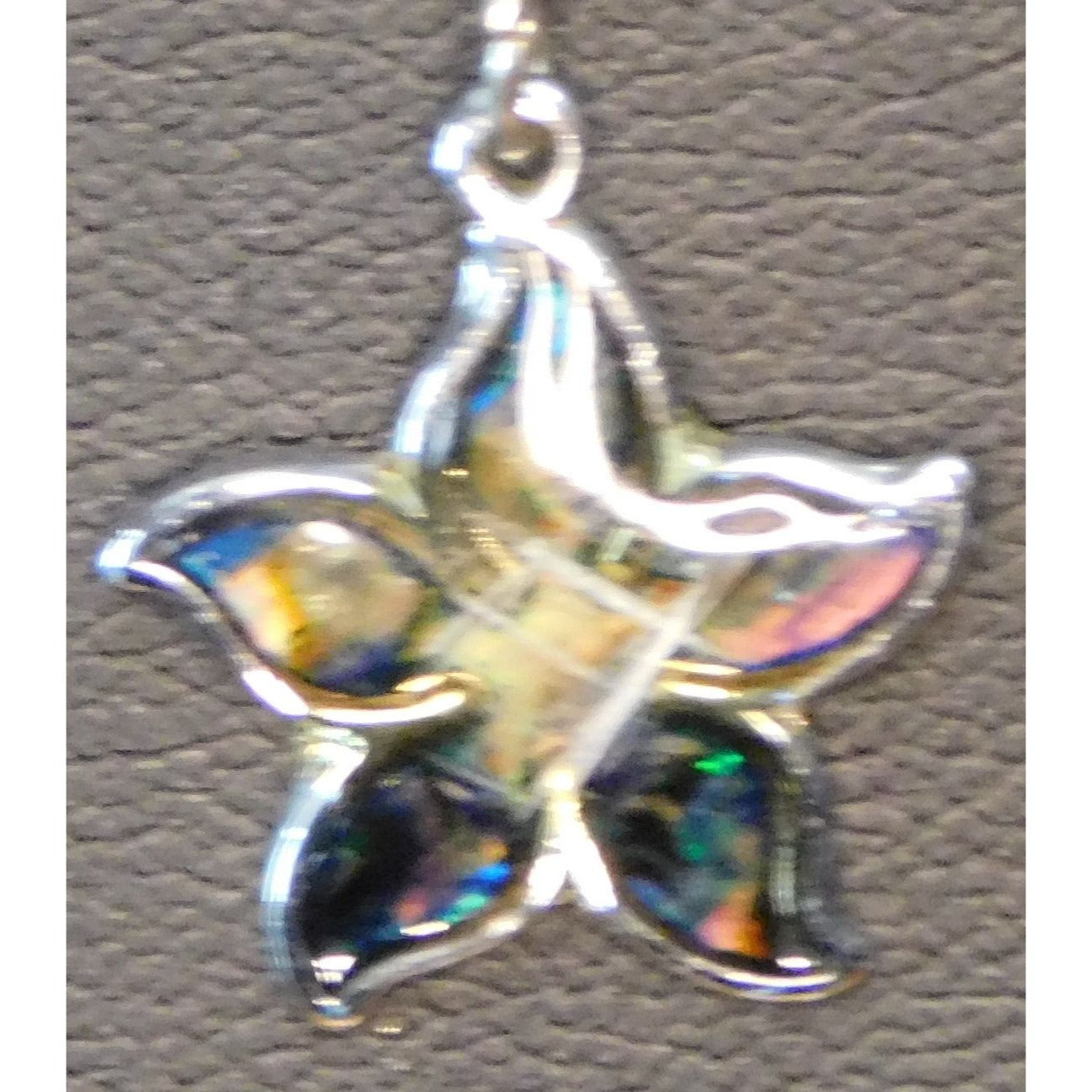 Dainty Abalone Shell Flower Pendant Necklace