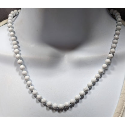 Vintage Oops A Daisy White Hollow Metal Beaded Necklace