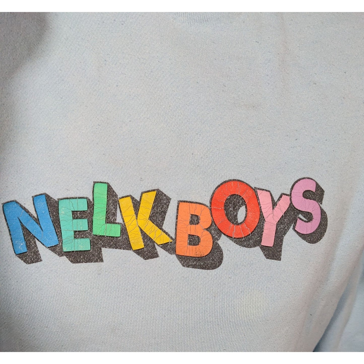 Nelkboys Full Send Light Blue Hoodie With Rainbow Letters