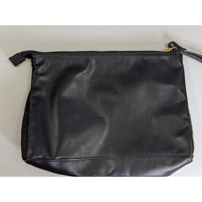 Vintage Cavalcanti Genuine Leather/Fur Zebra Print Wristlet Italian-Made Black & Brown