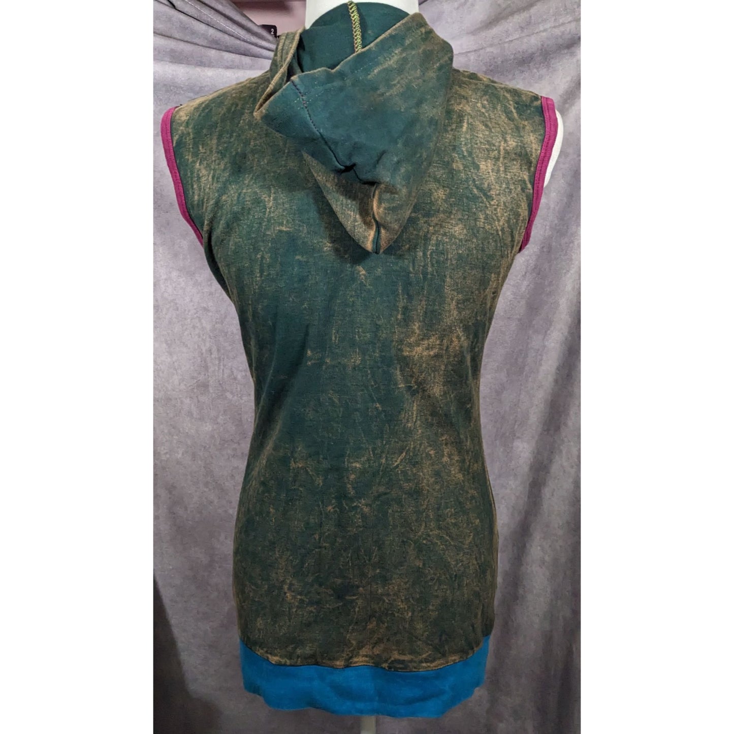 KPC Cosplay Elf Floral Hooded Mini Dress Size Small