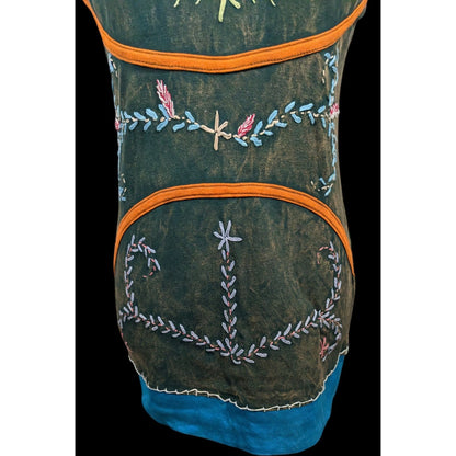 KPC Cosplay Elf Floral Hooded Mini Dress Size Small