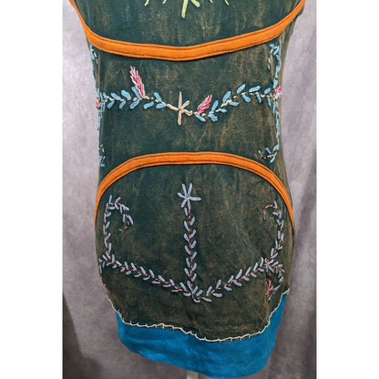 KPC Cosplay Elf Floral Hooded Mini Dress Size Small