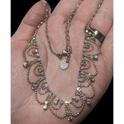 Glam Princess Rhinestone Chandelier Necklace