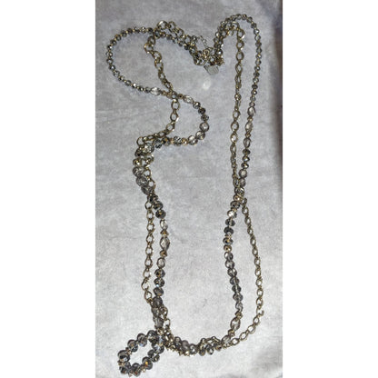 White House Black Market Glass Chain Opera Necklace