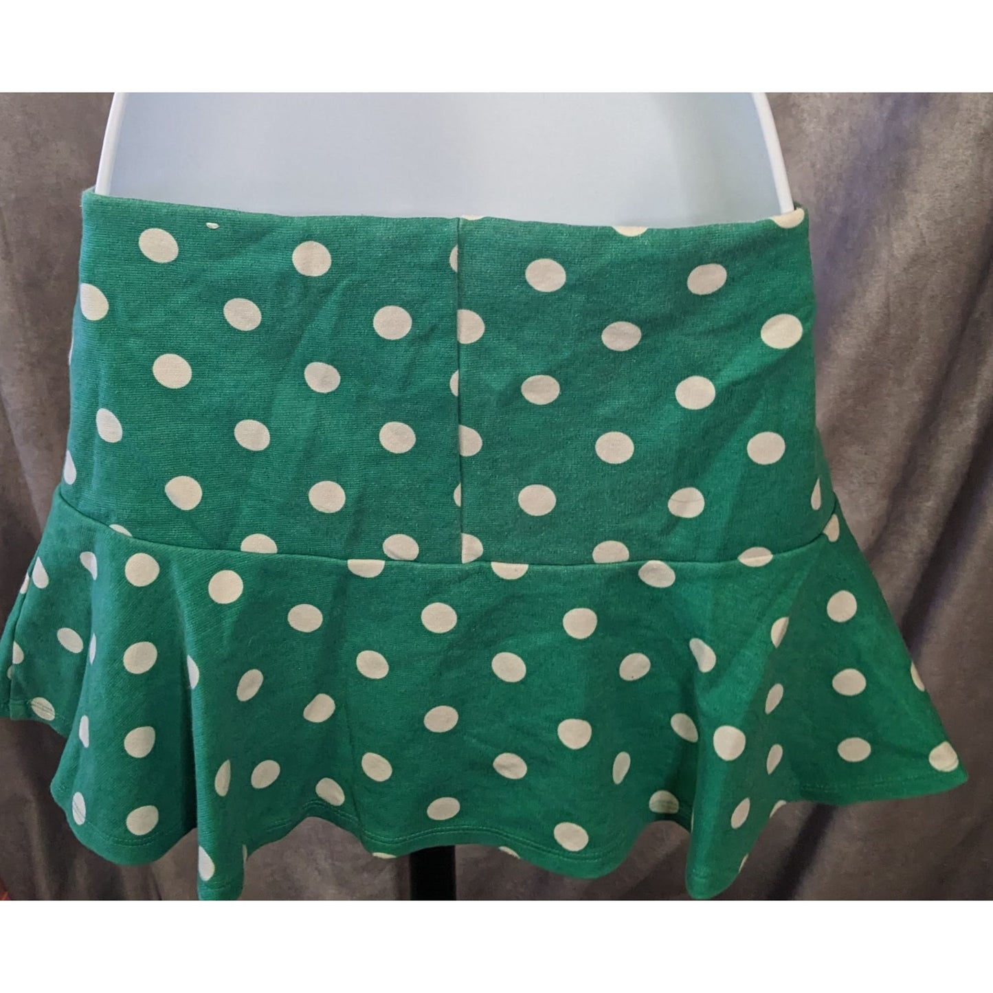 Justice Green And White Polka Dot Skort