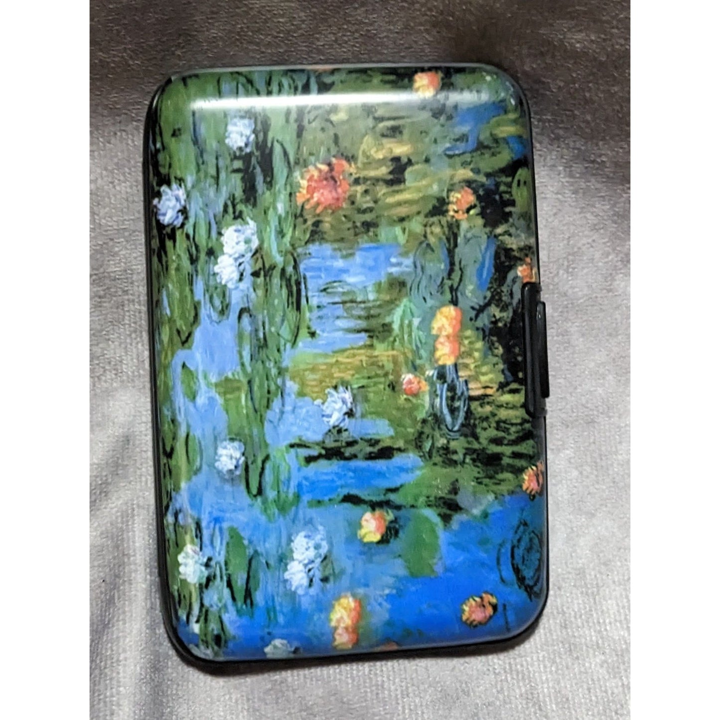Floral Painting Clam Shell Armored Wallet