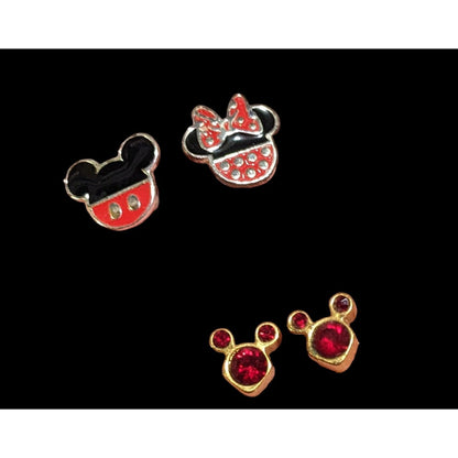 Mickey Mouse Earring Pairs (2 Pairs)