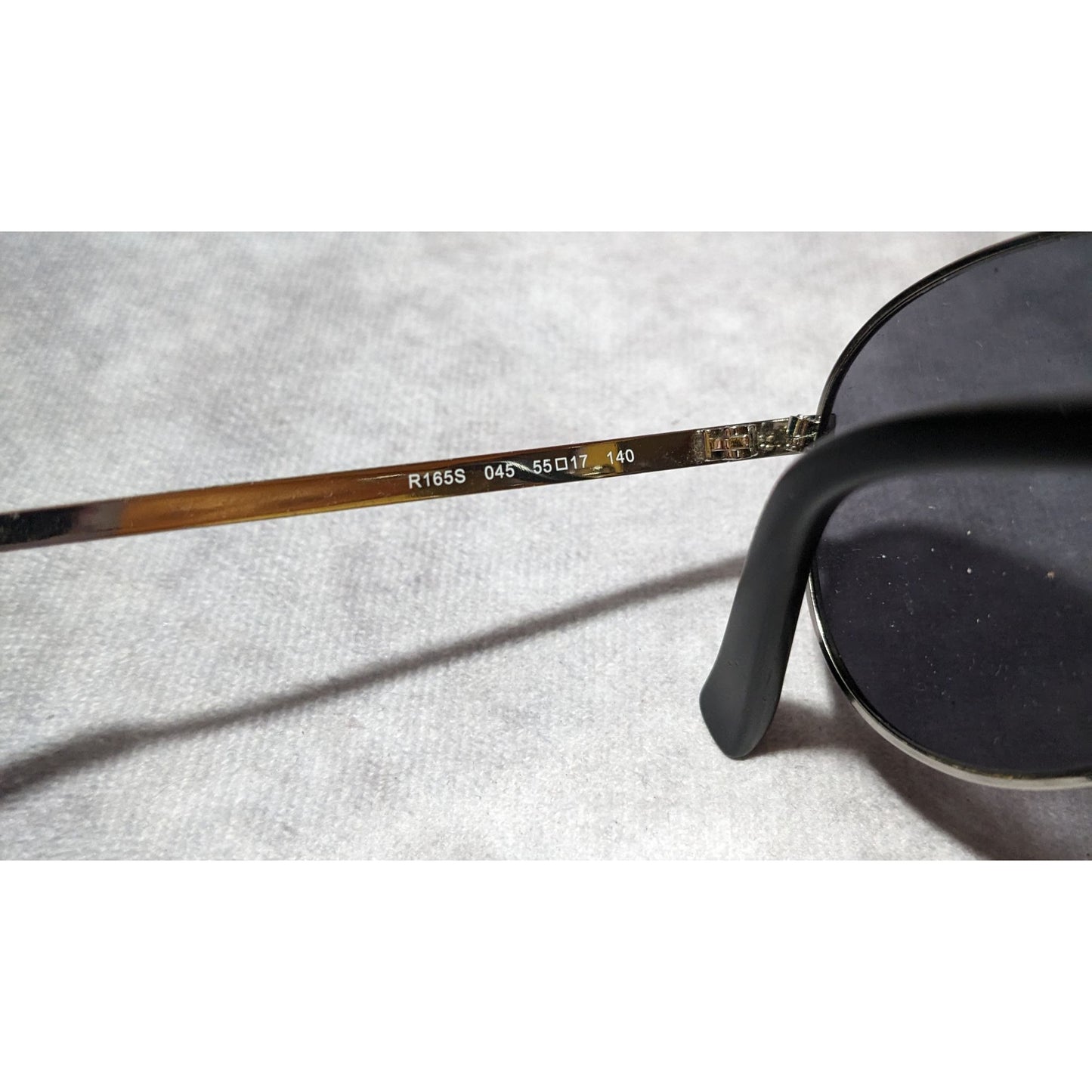 Calvin Klein R165S Black And Silver Aviator Sunglasses