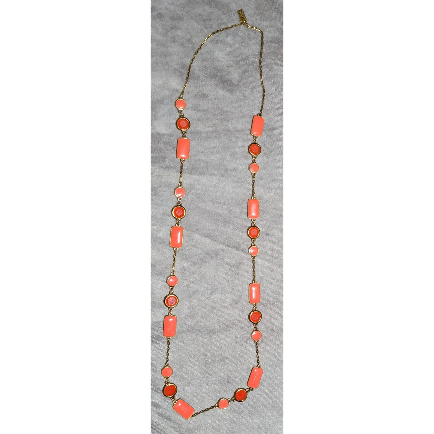 Kate Spade Orange And Gold Necklace