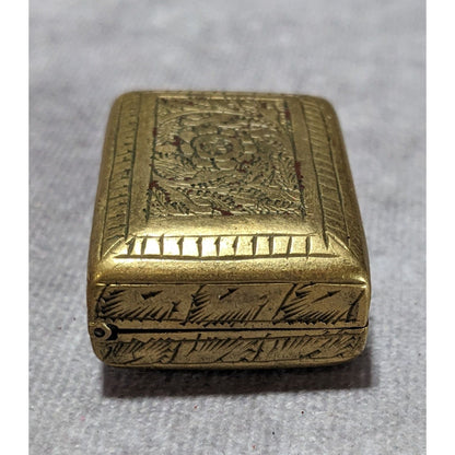 Vintage Gold Floral Carved Trinket Box