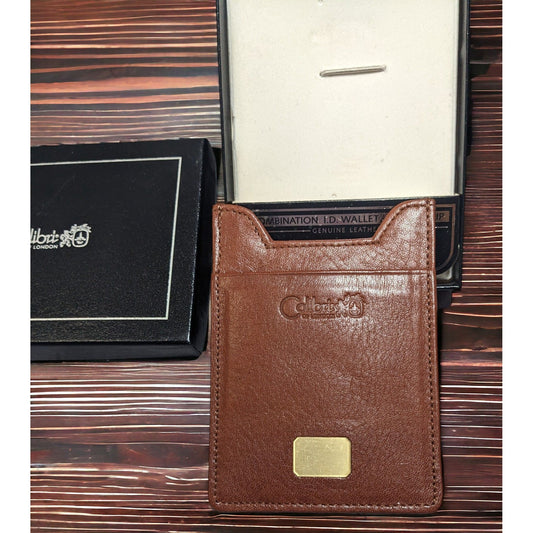 Calibri Of London Combination Leather ID Wallet/Money Clip