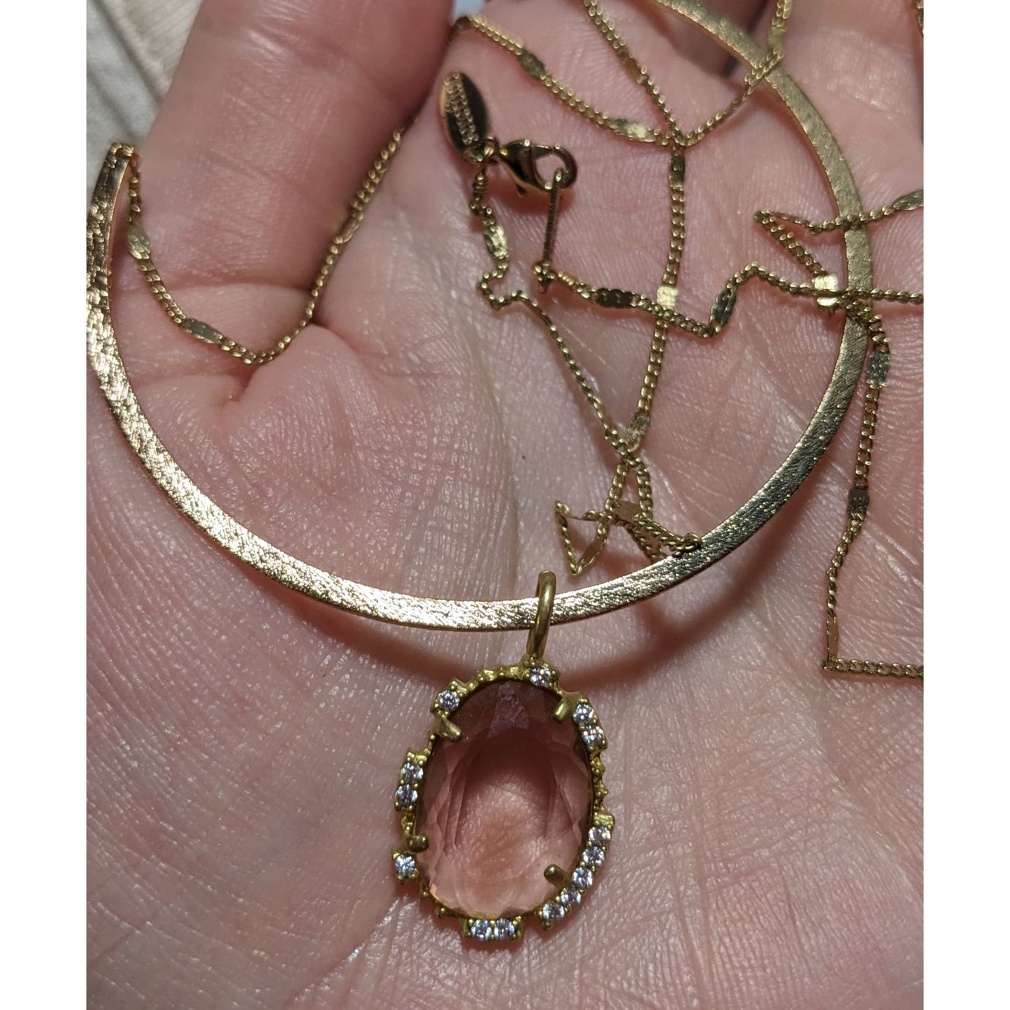 Serefina Gold Gemmed Necklace