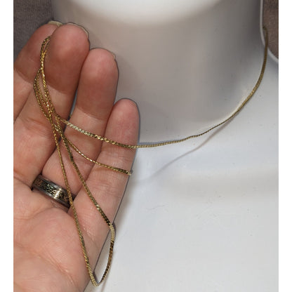 Classic Elegant Bright Gold-Tone Chain Necklace