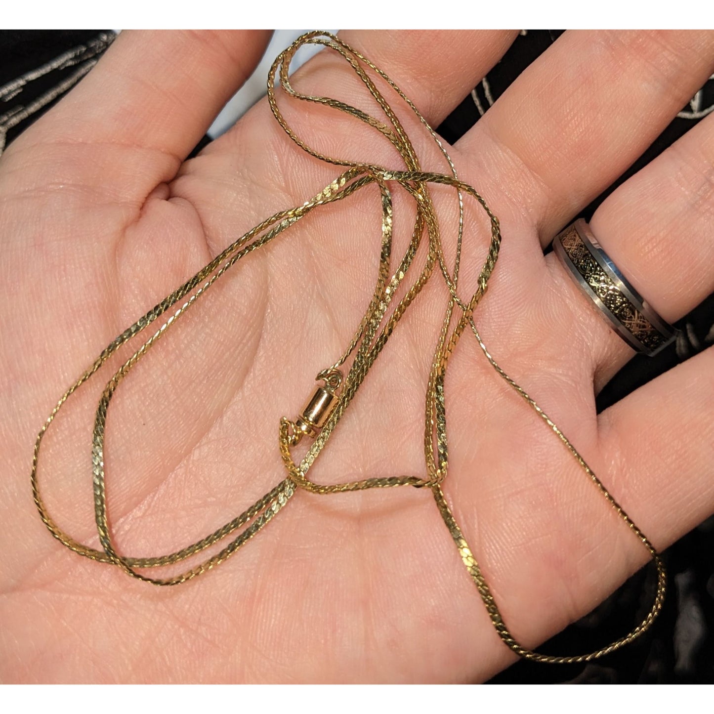 Classic Elegant Bright Gold-Tone Chain Necklace
