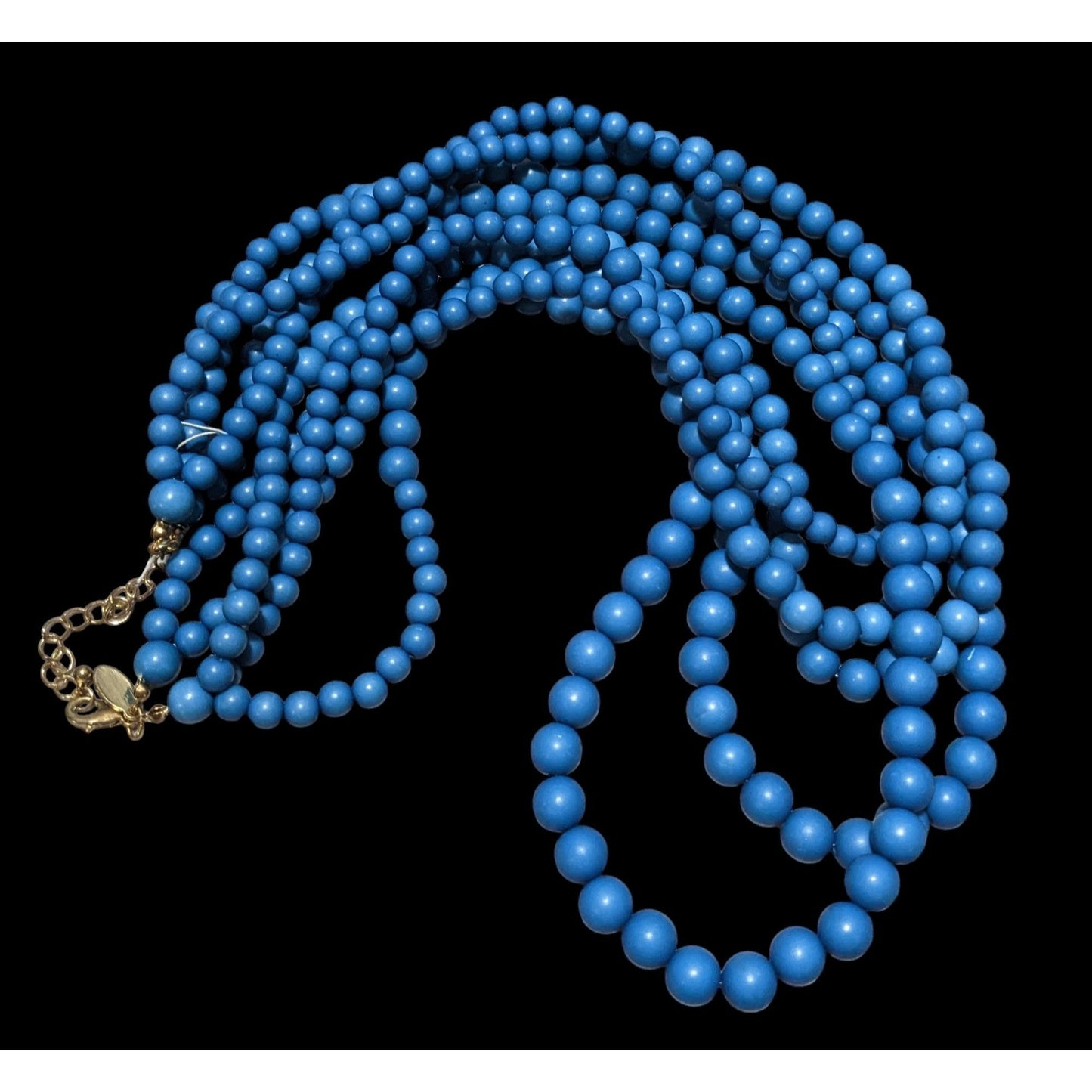 Lisa E Multilayer Blue Beaded Necklace