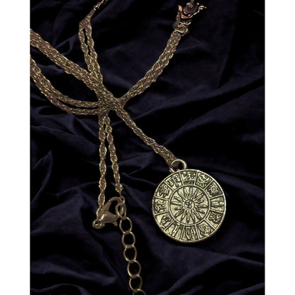 Gold Zodiac Medallion Necklace