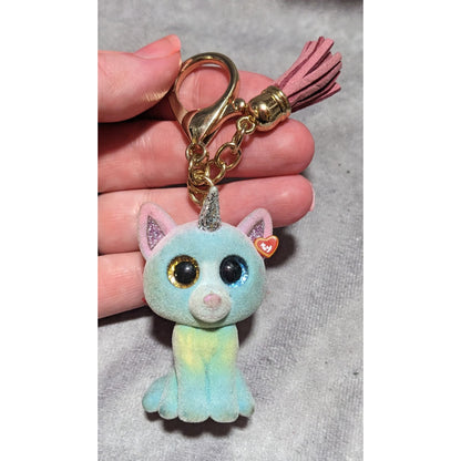 TY Beanie Boos Mini Boo Caticorn Keychain