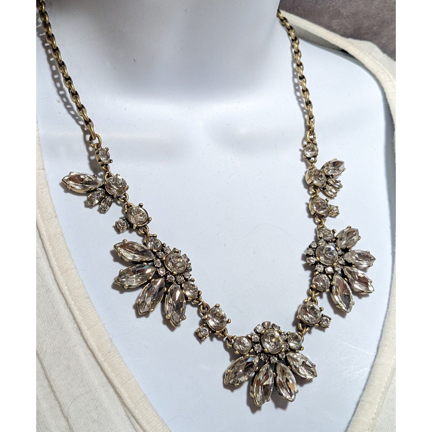 JCrew Faceted Glass Floral Necklace