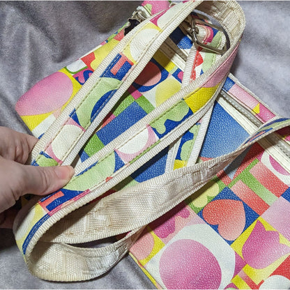 Tous Fold Over Zip Rainbow Crossbody Bag