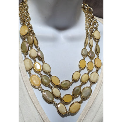 Vintage Talbots Multilayer Gemmed Necklace