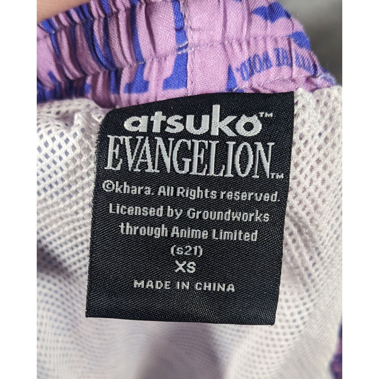 Evangelion Eva Unit Purple Shorts With Mesh Lining Size XS