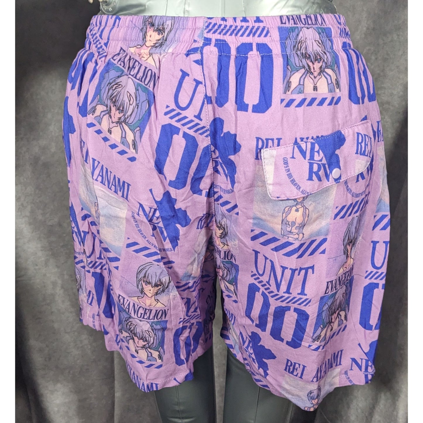 Evangelion Eva Unit Purple Shorts With Mesh Lining Size XS