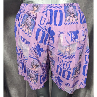 Evangelion Eva Unit Purple Shorts With Mesh Lining Size XS