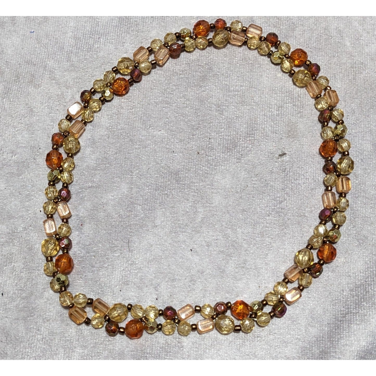 Earth Tone Retro Beaded Stretch Necklace