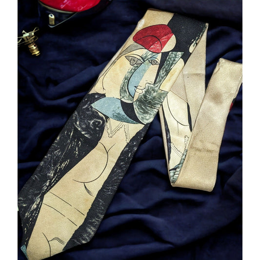 Vintage Picasso Collection Marie Therese Art Silk Tie