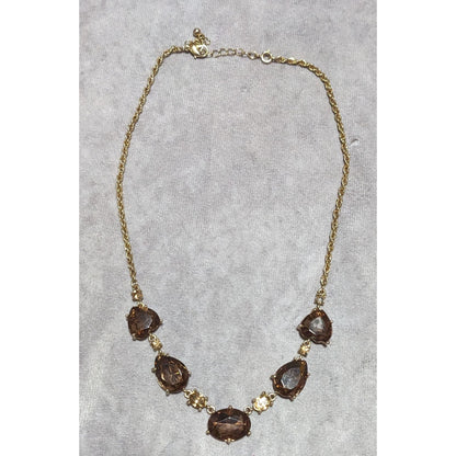 Elegant Brown Glass Necklace