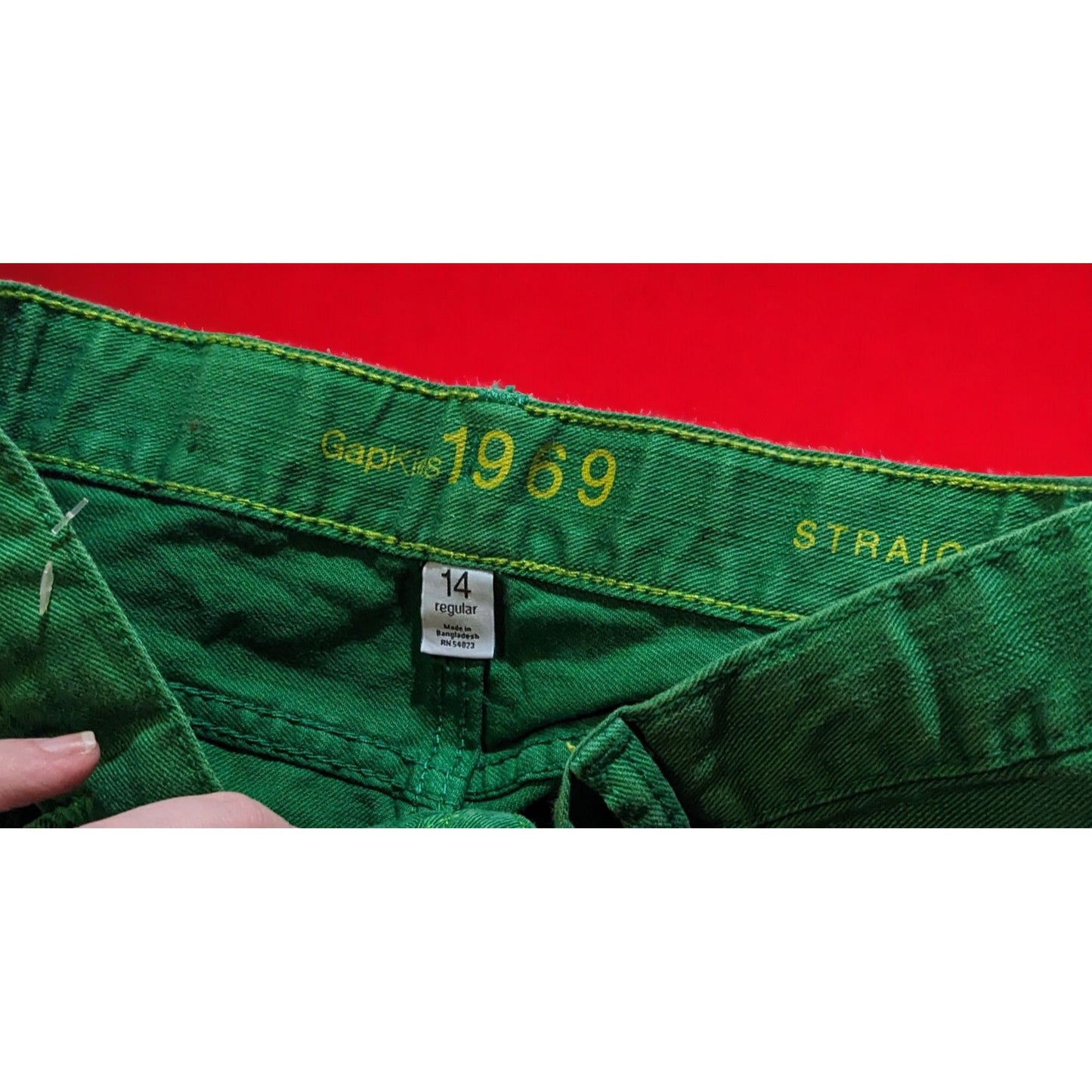 Gap Kids 1969 Straight Green Jeans