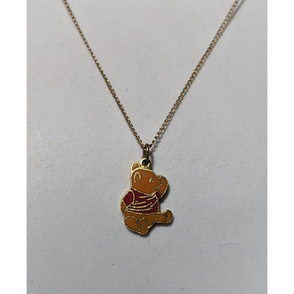 Vintage Minimalist Disney Pooh Charm Necklace