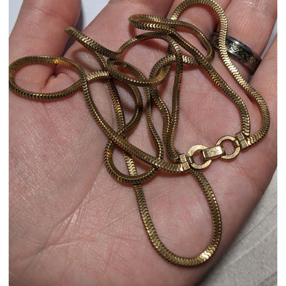 Vintage Forstner Gold Filled Double Snake Chain Necklace