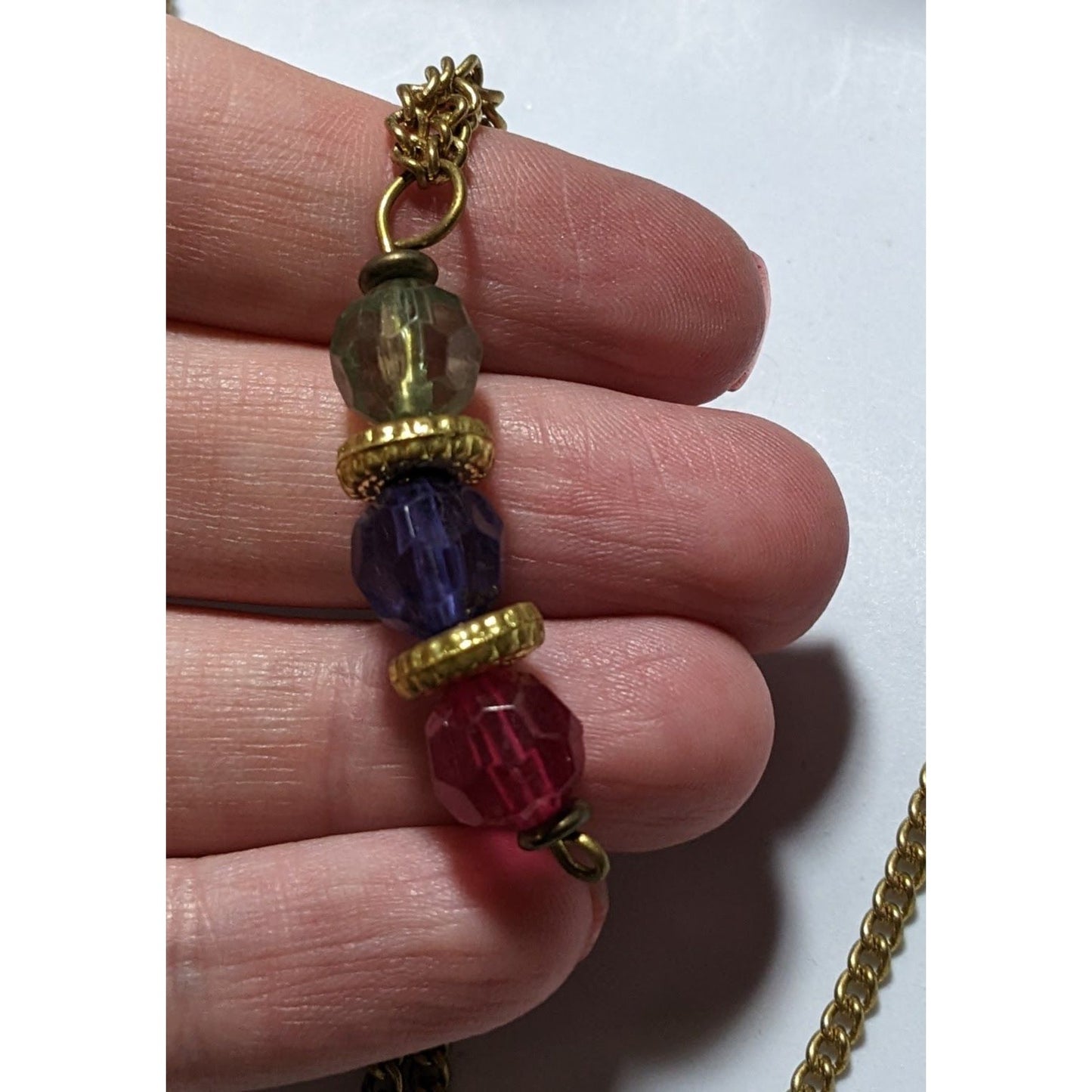 Jewel Tone Pendant Necklace