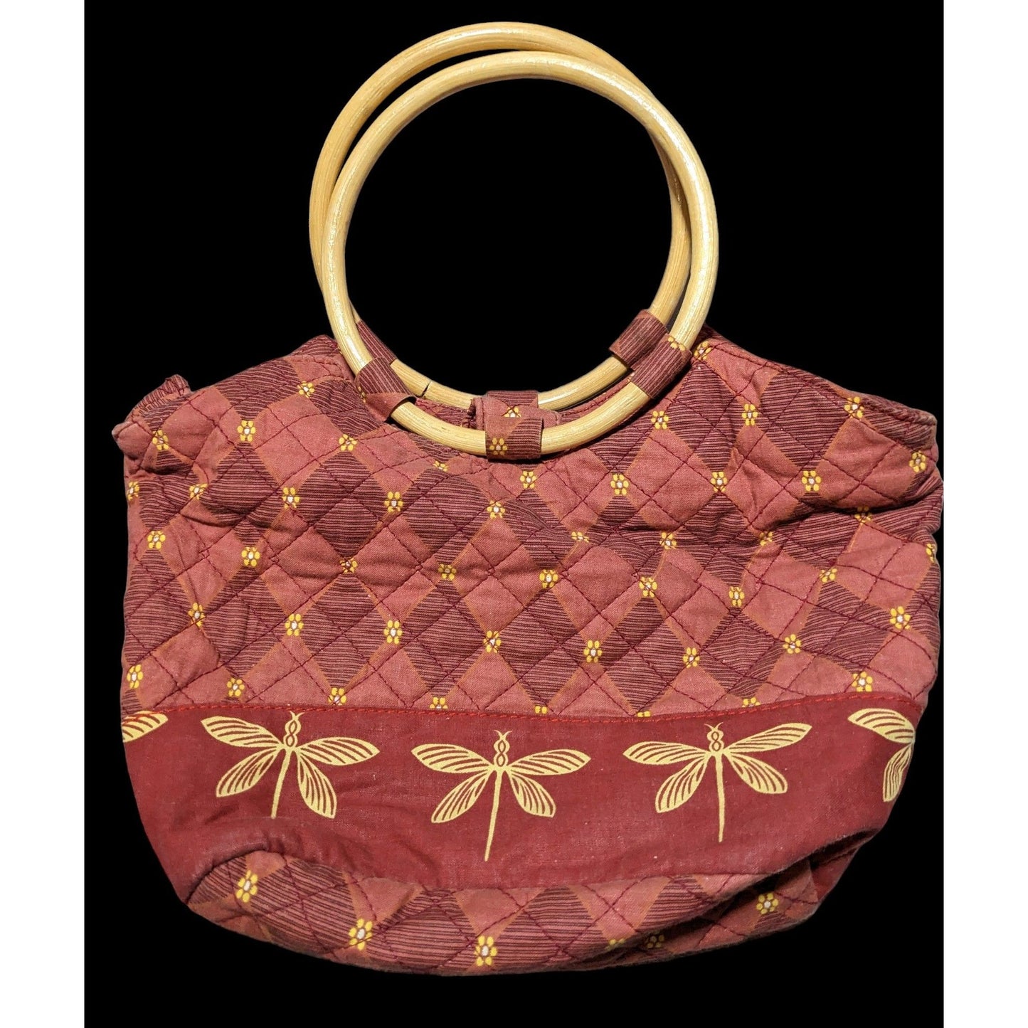 Ms. Millie Collection Quilted Dragonfly Handbag